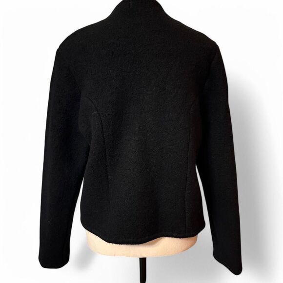 Vintage Northern Isles Women's Black 100% Wool Cardigan Jacket M/L - Picture 5 of 7